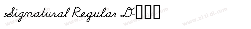 Signatural Regular D字体转换